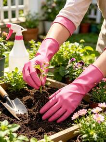 Disposable Protective Gloves - Pink - View 3