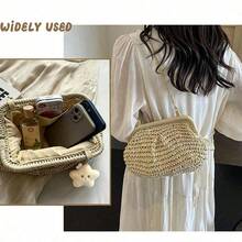 1/2/3 قطع طقم إطار حقيبة يد DIY - إطار كلاتش مربع من الألومنيوم، تصميم أنبوبي داخلي، إغلاق بقفل قبلة - إكسسوارات صناعة حقائب جلدية، 6.3"/7.87"/8.66"/9.84" اختياري، صناعة محفظة DIY - فضي - مشاهدة 3