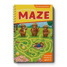 Animal Maze Activity Notebooks For Early Learning, Bunny, Bear, Elephant And Puppy Themes, Progressive Pathfinding Puzzles To Build Reasoning, Concentration And Problem-Solving Skills For Home And Classroom Use - Style - View 12
