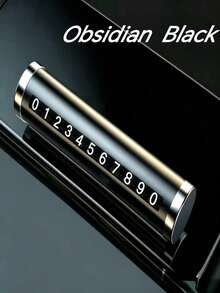 1pc Roller-Style Plastic + Aluminum Alloy Car Temporary Parking Number Plate, Car Interior Decoration Ornament, Car Parking Number Plate, Suitable For All Car Models - A - View 10