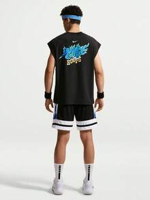 Nike 男款 AS M NK DF SL TOP STREET 背心運動背心 IW1202-010 - 黑色 - 查看 6