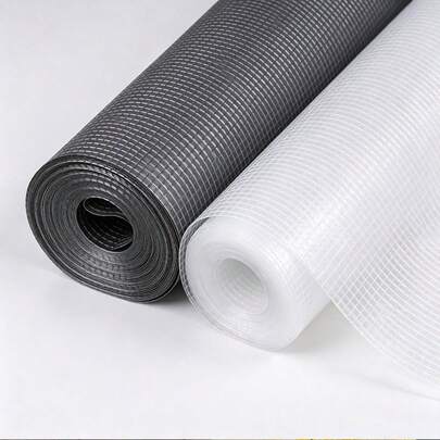 1 Roll EVA Shelf Liner, Washable & Easy To Cut, Waterproof, Oil-Proof & Stain-Resistant, Non-Slip Refrigerator Drawer Liner, Freezer Cover Mat, Cabinet Liner, Household Kitchen Supplies, Decorative & Durable, Non-Adhesive Shelf Liner