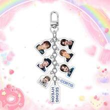 8PCS ORTIS Acrylic Keychain Pendant KEONHO JAMES Fan Support Charm - Multicolor - View 3