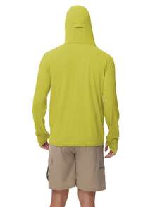 Men's UPF 50+ Sun Protection Hoodie Shirt Long Sleeve Rash Guard Fishing SPF Outdoor UV Shirt Lightweight - Yellow - View 7