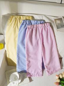 Girls' Striped Long Pants, New Spring/Autumn Drape Casual Wide Leg Pants, Versatile Children's Trousers - Multicolor - View 2