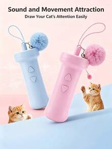 Electric Telescopic Cat Teaser Toy With Automatic Retractable String, Interactive Cat Toy, Automatic Retractable Cat Fishing Rod, Pet Toy - View 5