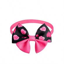 3pcs Handmade Double Layer Bow Set, Adjustable Collar & Clip-On Hair Flower, Pet Grooming Accessories, Suitable For Small And Medium Dogs And Cats, Party And Daily Wear - Multicolor - View 3