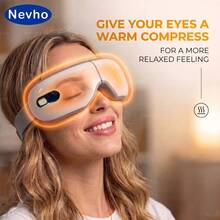 Nevho Foldable Electric Eye Massager, Portable Rechargeable Heated Eye Mask With Wireless Music, Soft Skin-Friendly Airbag Kneading Eye Care Device, Relaxation Gift For Home And Travel - View 9