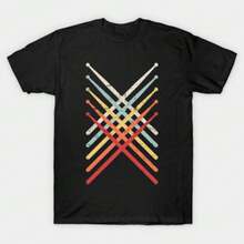 Vintage Percussion Drumsticks | Marching Band T-Shirt - Schwarz - Übersicht 1