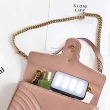Portable Rechargeable LED Fill Light Selfie Light, Mirror Makeup Lamp, LED Phone Light With 3 Lighting Mode, Clip-On Fill Light , Makeup, Live Stream, Zoom Conference Clip Video/Photos Light/Fairy Lights/Room Lights For Phone, Camera, Notebook 250mAh - Square - View 10