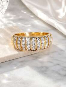 1pc Vintage Hollow Wide Band Exquisite Women's Ring, Creative Hollow Design Delicate Women's Finger Ring, Suitable For Daily Wear, Party And Evening Events - ring - View 11