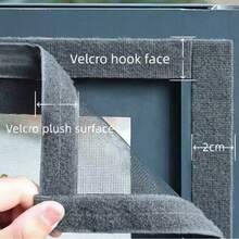 Grey Edge Grey Mesh Left-Opening Zipper Screen Window, Custom High-Transparency Mesh Window Mosquito Net, Simple Self-Install Opening And Closing Screen Window, Transparent View Bedroom Balcony Insect-Proof Mesh Screen, Customizable - Grey Mesh With Grey Trim, Left-side Zipper - View 3