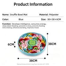 Washable, Reusable, Colorful 2-In-1 Dog Snuffle Mat, Built-In Slow Feeder Licking Pad, Pet Stress Relief Foraging Olfactory Training Mat, Anti-Choke Slow Feeding Puzzle Toy, Suitable For Dogs And Cats, Indoor Boredom Relief, Reduces Pet Destructive Behavior - Multicolor - View 2