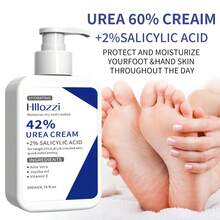 Hllozzi 42% Urea Cream + 2% Salicylic Acid, Suitable For Rough, Thick, Dry, Cracked Skin. Light Beige. Contains Plant-Derived Squalane, Exfoliates And Moisturizes, Provides All-Day Hydration And Protection. Specifically Designed For Feet, Knees And Elbows. - Urea Cream - View 5