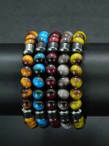 diffone Fashion Handmade 8MM Natural Stone Beaded Bracelet Charms Men Armband Cool Yoga Meditation Jewelry - 8mm Beaded Bracelet - View 2