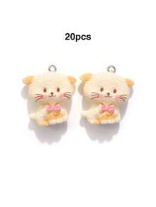 10/20/100pcs Resin Jewelry Accessories Cat Holding Fish Kitten Pendant DIY Handmade Bracelet Keychain Necklace Charm - Kitten - View 13