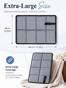 1pc Oversized Portable Folding Seat Cushion For Winter Outings, Suitable For Outdoor Camping, Walking And Picnic - Lightweight Hiking Pad, Beach, Stadium, Suitable For 4 Seasons - Multicolor - View 3