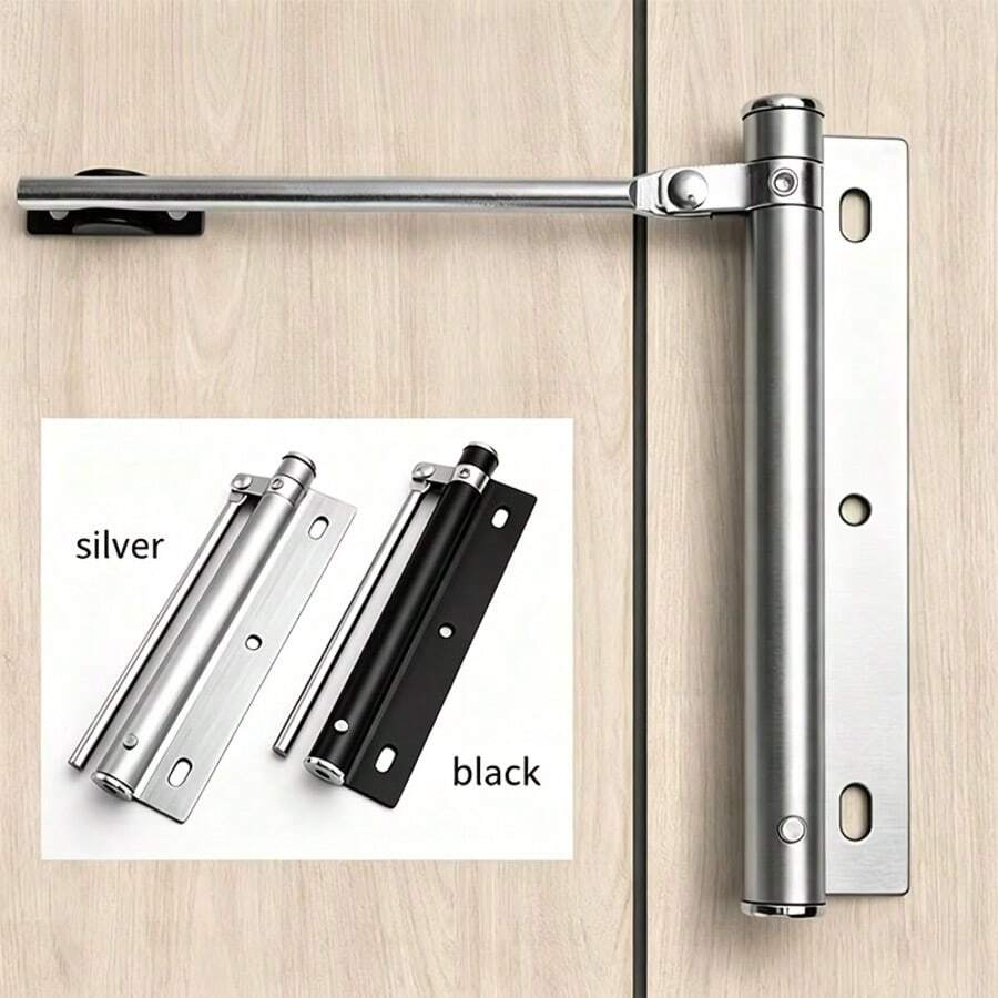 2pcs Lightweight Adjustable Automatic Door Closer With Anti-Collision Spring, Quiet Auto-Closing Device For Bedroom Sliding Doors - Multicolor - View 1