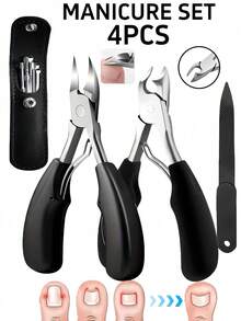 6pcs/Set Thick Toenail Clippers For Elderly - Wide Jaw Large Toenail Scissors, Includes Ear Wax Removal Tool, Suitable For Thick Ingrown Nails And Pedicure, Professional Sharp Heavy Duty Nail Clipper, Professional Manicure Care Set, Travel Case, Gift For Friends, Boyfriends And Parents - Multicolor - View 15