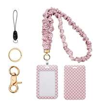 Badges Lanyard For ID Badges Stretchy ,Teacher Lanyard For Keys, Cute Neck Lanyard For Women,Men, All People - Checkered - View 8