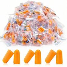 10 Pairs Soft Orange Foam Earplugs With Black Eye Mask, Promotes Quality Sleep, Quiet, Light-Blocking, Warm, Suitable For All Seasons, Eye Protection Tool, Ear Protection Tool, Soft, Comfortable, For Travel, Sleep, Noise Prevention, Noise Reduction, Sound Insulation And Ear Protection - Multi-color - View 2
