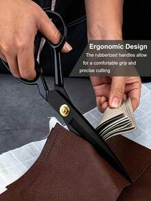 1pc Fabric Sewing Scissors,10 Inch Heavy Duty Professional Tailor Scissors,For Fabric And Leather Cutting,Sewing Trimming,Home Office Artists Dressmakers,DIY Christmas For Holiday Gift Giving - A - View 9