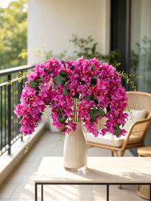 1/3/8pcs Artificial Silk Nine-Layered Flower Stems, 31 Inch Long Branches, Suitable For Tall Vase Floral Arrangements, Tabletop Decor, Home And Wedding Decoration - Red Violet - View 7