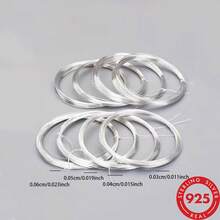 39.3inch/Pack 925 Sterling Silver Fine Wire, Handmade DIY Metal Wire For Bracelet, Ring, Necklace Making - Silver - View 3