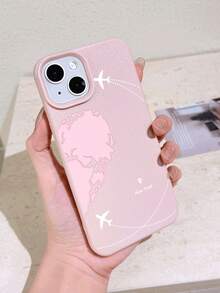2pcs Set Customized Heart Map Couple Phone Case Valentine's Day Gift, Personalized Couple Name Gift For Girlfriend/Boyfriend Anniversary, Customized Couple Name, Anniversary Gift, Personalized Couple Birthday Gift, Gift For Her, Anti-Drop Transparent Thickened Phone Case Protective Cover Compatible With S20 S21 S22 S23 S24 A12 A14 A15 A21 A22 A31 11/13/14/15 Pro Max 16 Pro Max - Multicolor - View 3