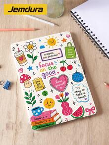 1pc Cute Element Collage Slogan Pattern Tablet Protective Case, Tri-Fold Stand Protective Shell, Compatible With IPad 10.2 Inch 10th/11th Gen (A16) / Air 8 2026 (11-Inch), Air 4th 10.9 Inch, With Pen Slot Storage, Supports Sleep/Wake, Compatible With Samsung, , And . - Multicolor - View 4