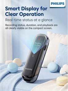 Philips VTR5170 Voice Recorder HD Noise Reduction Voice-To-Text Portable One-Key Recording Professional Noise Cancellation - View 5