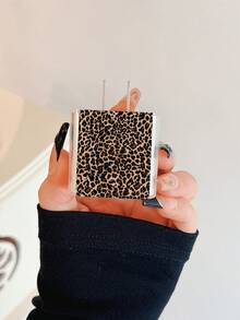 Klistermärkeset med leopardmönster för laddare, modernt skyddsfodral för laddare (laddare ingår ej) - Brun - Visa 3