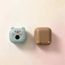 1pc Random Color Cute Bear Shaped Manual Pencil Sharpener With Lid, Single Hole Design Suitable For Various Pencil Sizes, Non-Electric Pencil Sharpener, Compact And Portable, Essential Stationery For Classroom, Office And Home, Perfect Birthday And Back To School Gift - Multiple Colors and Random Styles - View 3