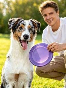 Pet Dog Flying Disc Toy, Bite Resistant Fetch , Floating Interactive Play Toy For Outdoor Park Beach Backyard Dog Training Games, Assorted Multi Colors - Multicolor - View 8