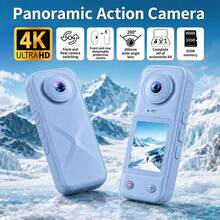 Dual Front And Rear Camera Panoramic HD Action Camera, 200° Wide Angle Anti-Shake Street Photography Cycling Camera, 2-Inch HD IPS Display, Can Be Used As Computer Webcam, 1500mAh Rechargeable Lithium Battery, Suitable For Teenagers, Students, Bloggers Vlog, Travel And Creation. - View 11