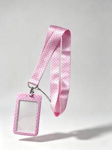 1pc Fashionable Polka Dot Printed Card Holder Pendant, Bag Charm, Key Chain, Wallet, Business Bank Credit Card Holder For Men And Women - Multicolor - View 6
