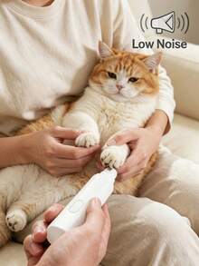 Low Noise Electric Pet Nail Grinder, Painless Claw Trimmer, Battery Powered Pet Grooming Tool, Easy To Operate, Durable, Suitable For Small, Medium, Large Dogs, Kittens And Small Animals, Requires 2 AAA Batteries (Not Included), Essential Pet Supplies - A - View 4