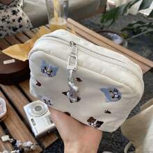 Cute Cat Embroidery Makeup Bag, Portable Large Capacity Cosmetic Storage Bag - Multicolor - View 3
