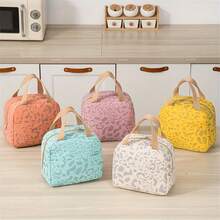 Tas Bekal Makan Siang Berinsulasi Motif Tinta Kapasitas Besar Terbaru, Tas Kotak Bento untuk Kerja, Sekolah, Perjalanan Luar Ruangan, Piknik, Tas Pendingin Es, Tidak Bersentuhan dengan Makanan - MultiWarna - View 3
