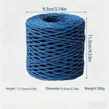 Lawkeman 1pc 150m Wood Pulp Raffia Rope, 100g Heavy-Duty Craft Raffia Thread, Suitable For DIY Gift Packaging, Basket Weaving, And Home Decoration; DIY Woven Plant Hanging Baskets, Bohemian Style Wall Art, And Handicraft Production - One Size Fits All - View 7