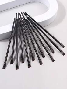 Black Ultra-Fine Blade Eyeliner Brush Soft Bristle Makeup Brush Portable Eyebrow Brush Multi-Function Under Eye Brush All-In-One Makeup Tool - Black - View 4