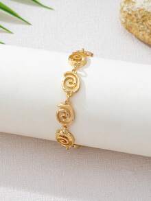 1pc Fashionable Symbol Design Delicate Bracelet, Elegant & Versatile Jewelry For Women, Suitable For Daily Wear - Gold - View 4