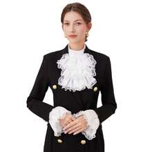 Bộ cổ áo jabot và cổ tay áo phong cách Victorian, phụ kiện cổ áo rời cho nữ, cổ áo bèo nhún - Nhiều màu - Xem 2