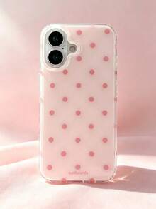 Ins Pink Polka Dot Creative Personalized Phone Case Protective Cover For IPhone 11/12/13/14/15/16/17 - Multicolor - View 1
