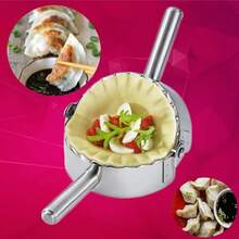 Stainless‑Steel Dumpling And Ravioli Mould, 12 Cm, Pastry Dough Cutter For Making Pierogi And Wrapped Dumplings, Functional Kitchen Accessory For Homemade Pasta Preparation. - Silver - View 5