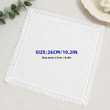 Thin Fabric Pure White Satin Ribbon DIY Gentleman Handkerchief Suit Towel Handkerchief Accessory DIY Supplies Pure White 15.7 Inch 6PCS - White - View 3