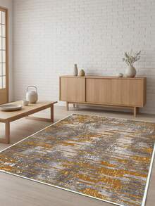 Digitally Printed Non-Slip Washable Runner And Area Rug Living Room Carpet, Modern Design | Modern, Scandinavian, Bohemian And Classic Styles | 100% Polyester - Grey - View 3