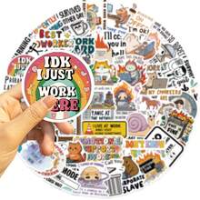 SCXXBSW 50pcs Interesting Work Stickers, Cool Anime Decorative Stickers, Classic Gift Decorations, Great Value Cute Cartoon Stickers, Waterproof And Durable, Phone Case Decorations, Can Be Applied To Laptops, The Preferred Gift For Holidays. - Multicolor - View 5