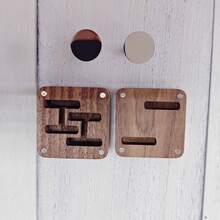 1 Set Personalized Metal Cufflinks, Customized Engraved Round Metal Cufflinks With Square Wooden Box, Groomsmen Gift, Groom Men's Gift - Multicolor - View 9
