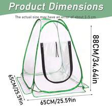 Clear PVC Pop-Up Mini Greenhouse Portable Foldable Garden Plant Cover, Outdoor Small Plant Protection Tent With Zipper Opening For Frost Guard (34" X 25") - Mini Greenhouse Cover - View 4